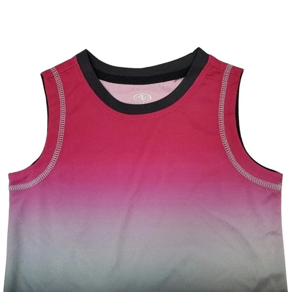4T Black and Pink Athletic Tshirt Tank Top Set, Unisex Kid Sport Shirts and Tops - Picture 5 of 7